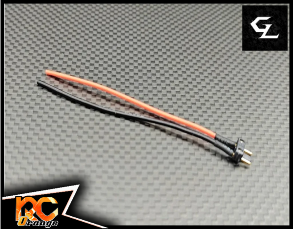 RC ORANGE GL RACING BC 003 CONNECTEUR Fiche GL mâle avec câble (70mm)