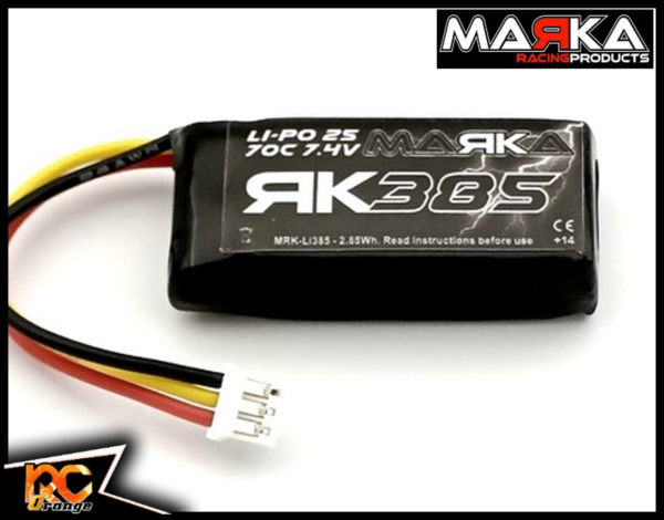 RC ORANGE MARKA MRK LI385 LIPO 2S 7.4V 385MAH 70C V2