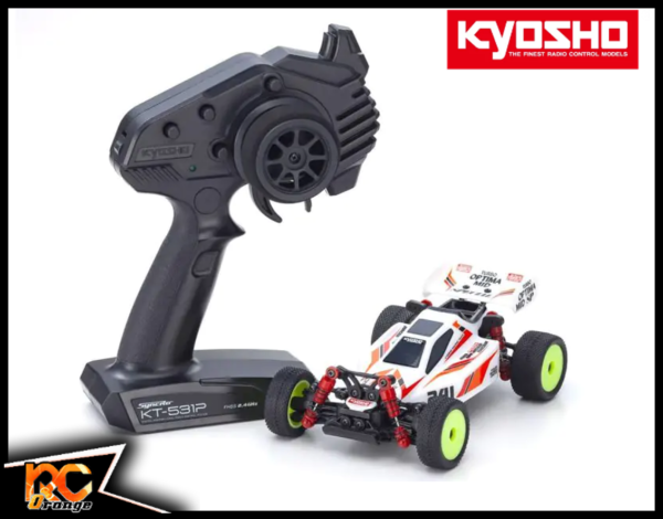 RC ORANGE KYOSHO MINIZ BUGGY 32095W TURBO OPTIMA Mid Special White Ready set