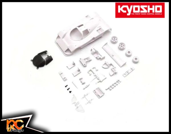 RC ORANGE KYOSHO MZN225 Carrosserie blanche à peindre avec jantes 2WD LM 102mm Mazda 787B