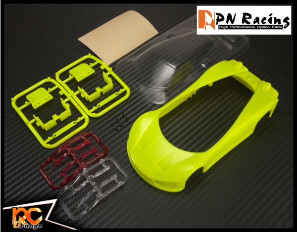 RC ORANGE PN RACING – 600500Y – Carrosserie Jaune à peindre – W.MM.98 – Mini Z – Kit carrosserie ABS Concept C9